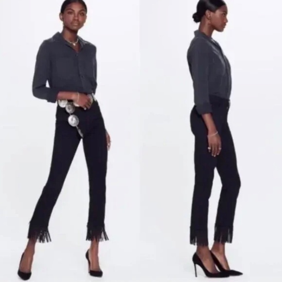 MOTHER JEANS High Waisted Rascal Crop Fray Jeans - Picture 9 of 9